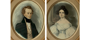 Christian Doppler und Ehefrau